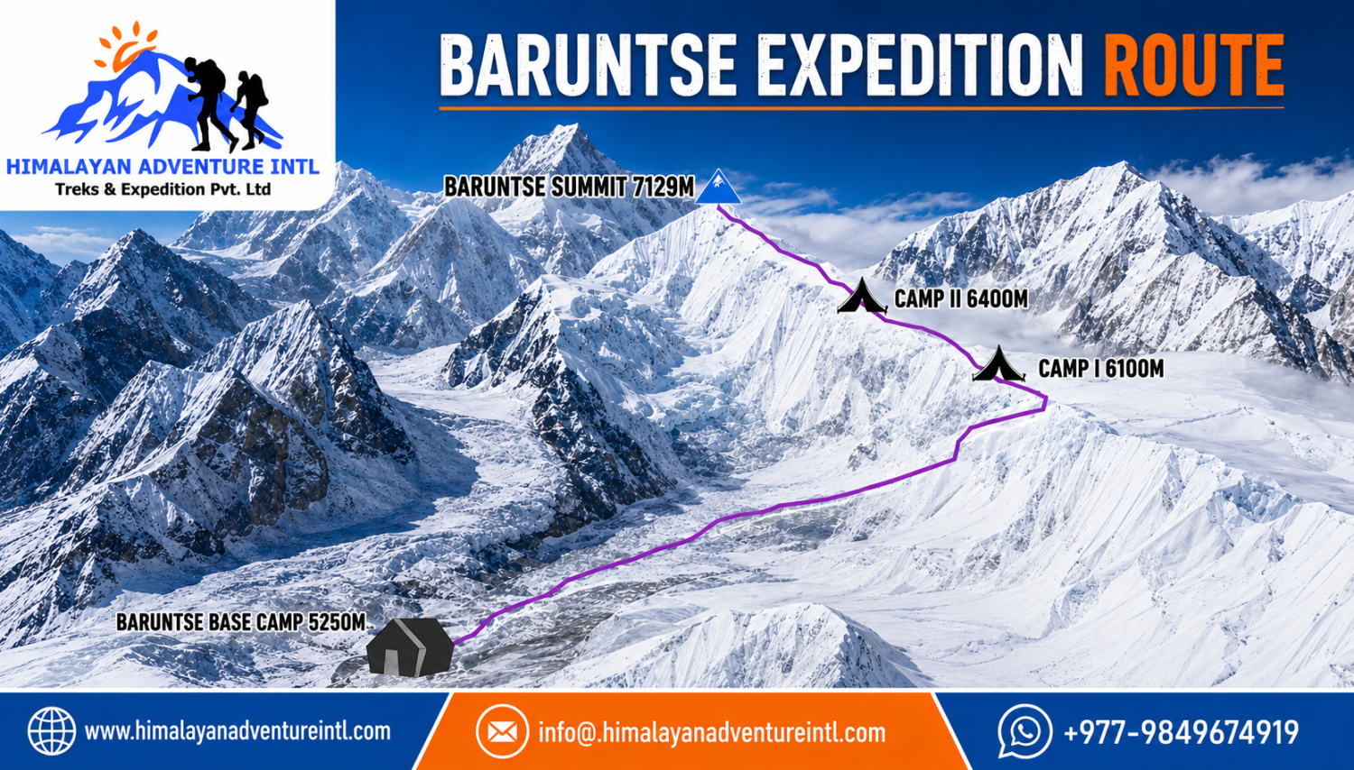 Baruntse Expedition route map
